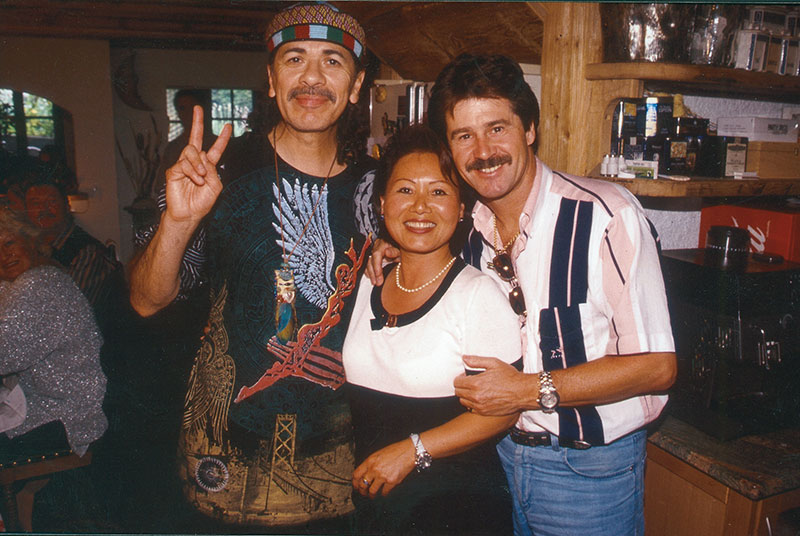 Michel Jordi with Santana